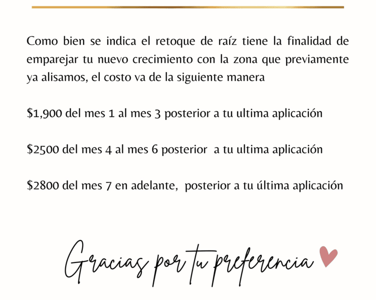 Retoque de raíz del mes 7 en adelante