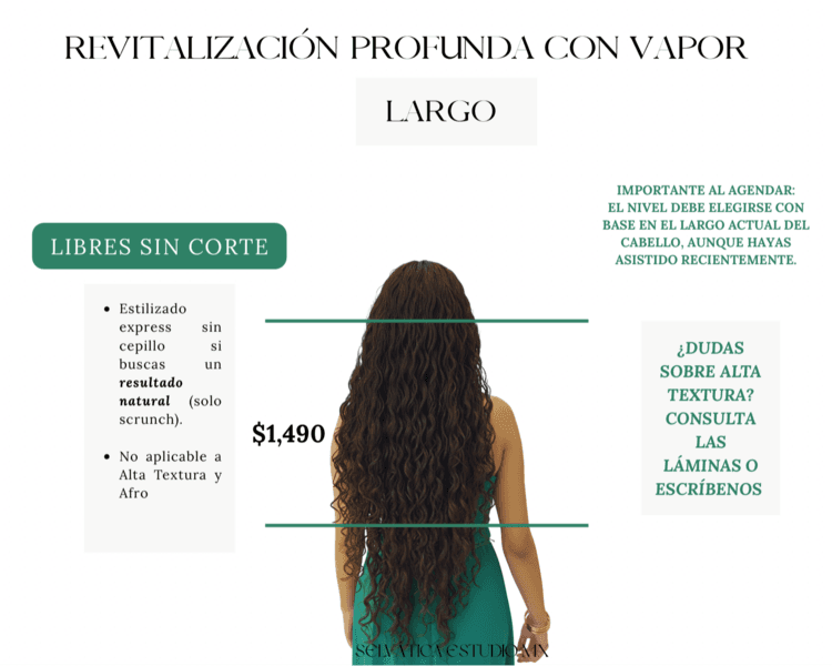 REVITALIZACIÓN CON OZONO LIBRES-SIN CORTE ABAJO DE LA OREJA HASTA ARRIBA DE LOS CODOS