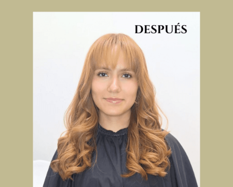 Corte de flequillo/chasquilla + peinado