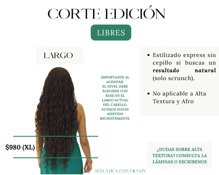 CORTE LIBRES XL - DESDE LOS CODOS HASTA LA CADERA