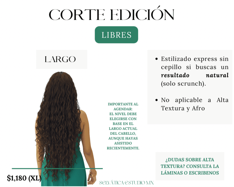 CORTE LIBRES XL - DESDE LA CADERA HASTA DEBAJO DE LOS GLÚTEOS