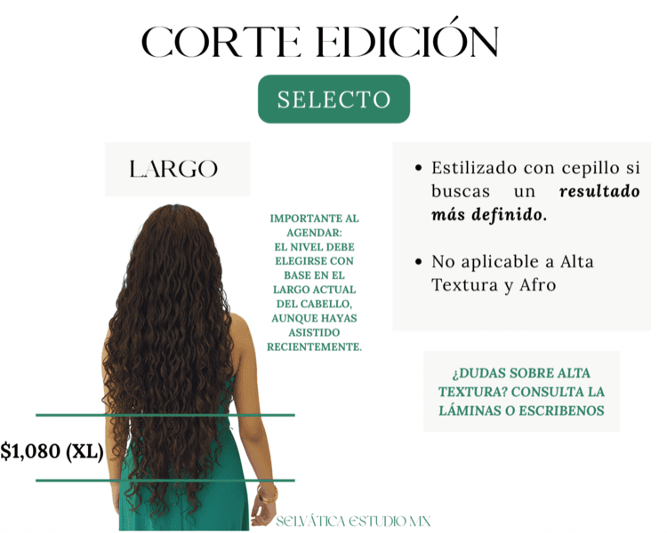 CORTE SELECTO XL - DESDE LOS CODOS HASTA LA CADERA