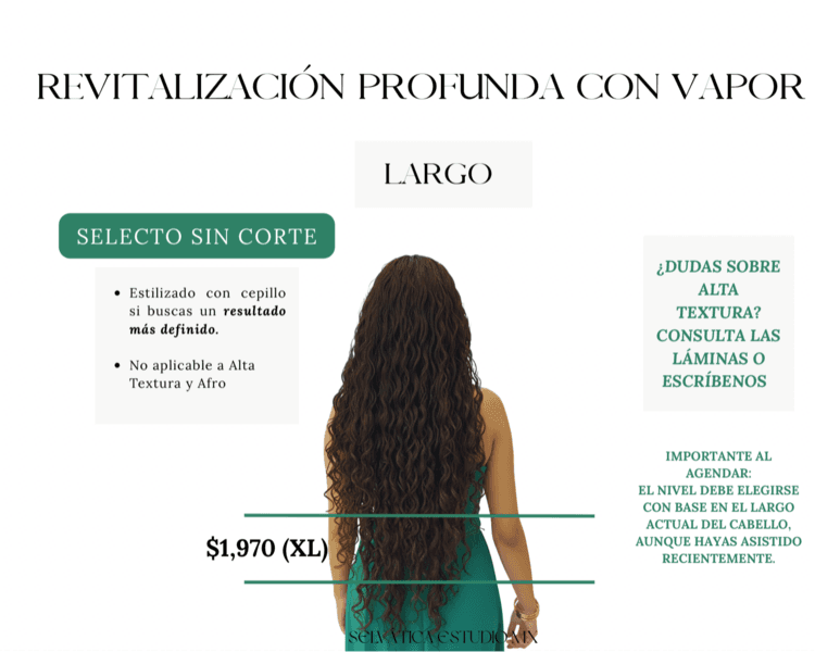 REVITALIZACIÓN CON OZONO SELECTO XL -SIN CORTE DESDE LOS CODOS HASTA LA CADERA