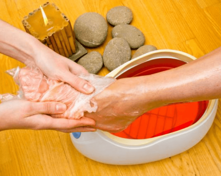 Parafinoterapia pies