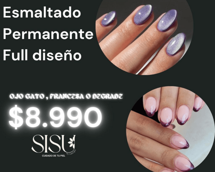 Marzo- Esmaltado permanente Full diseño ( degrade , ojo gato , francesa)