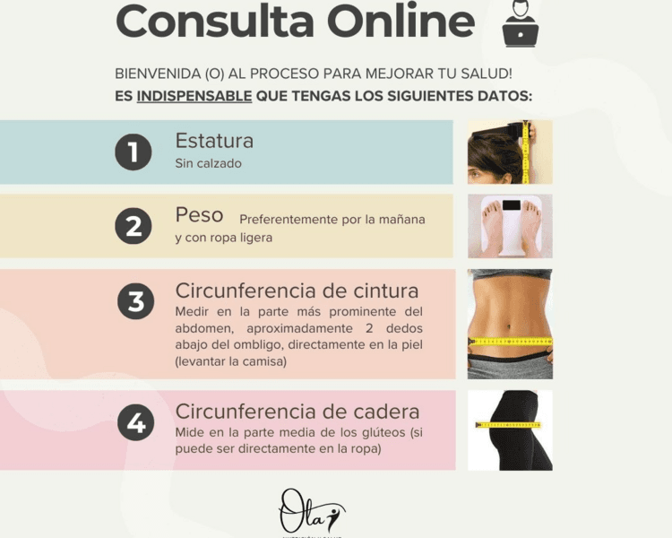 Consulta Nutricional en línea Primera vez