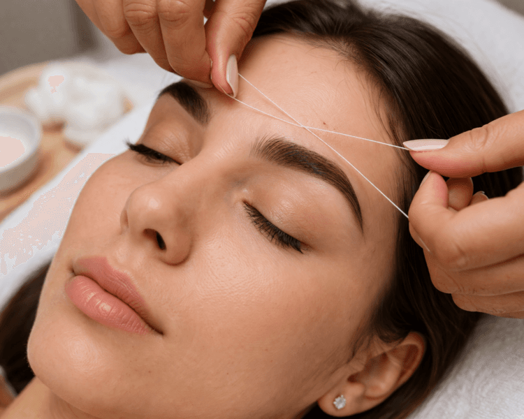 🌸Depilación facial con hilo