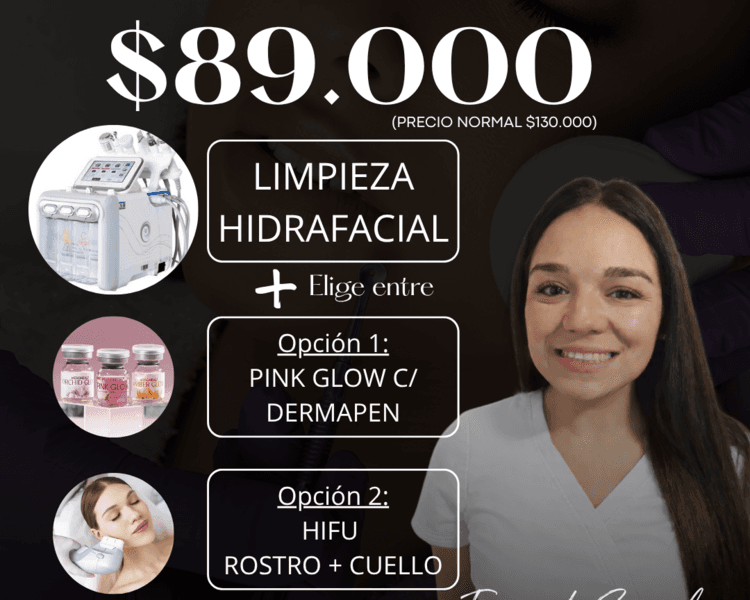Pack Facial Básico (HIDRAFACIAL + PINK GLOW O HIFU)
