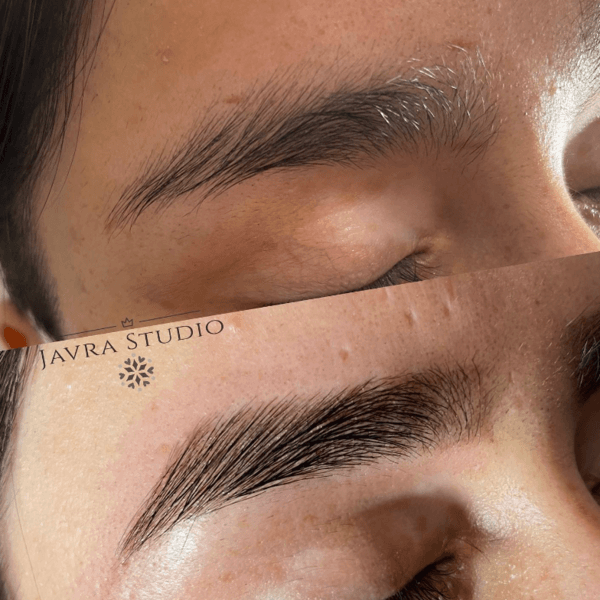 Perfilado de cejas con hilo