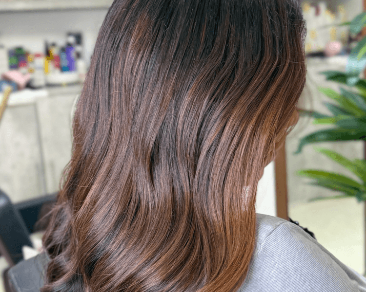 Baño de color /cabello largo