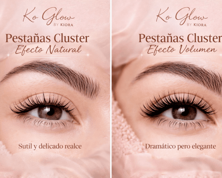 Pestañas Cluster Efecto Natural