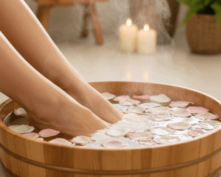 Spa y masaje de pies (pierna bajo rodilla y pies)