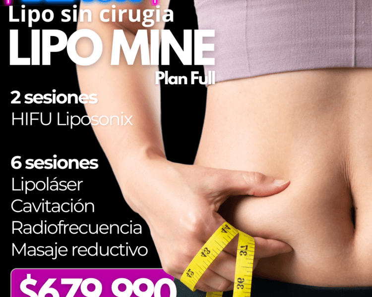 BLACK 2 SESIONES LIPOMINE + 6 SESIONES DE APARATOLOGIA