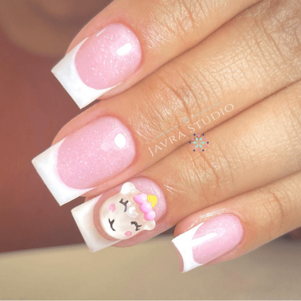 Uñas acrílicas: Francesa tradicional