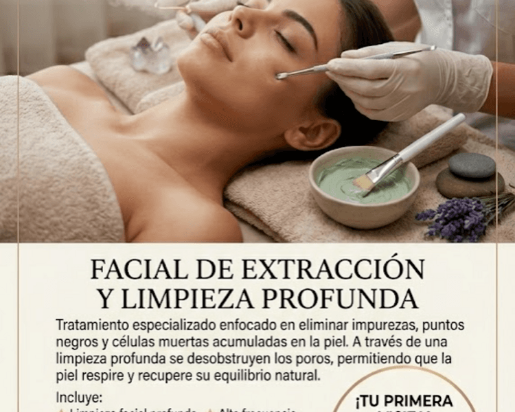 Facial de Extracción y Limpieza Profunda
