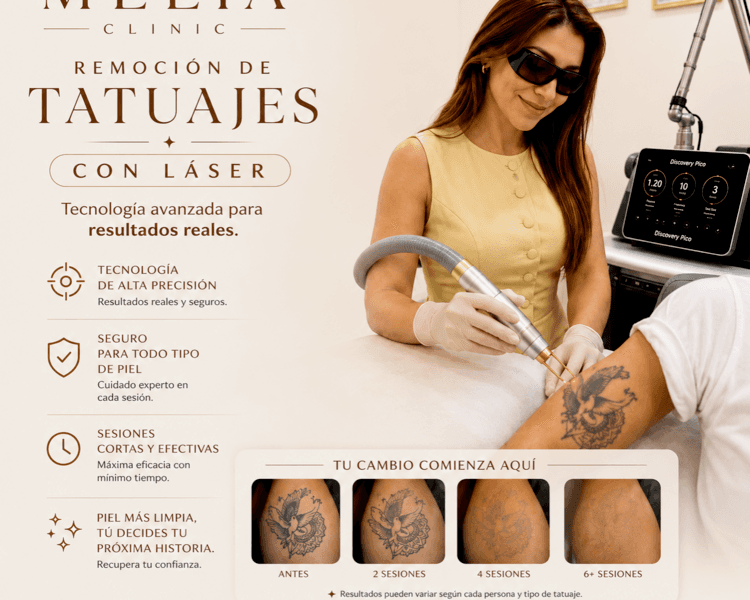 Borrador laser de tatuaje menor a 5cms