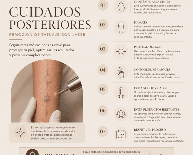 Borrador laser de tatuaje (10-25cms)