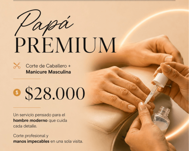 CORTE DE CABALLERO + MANICURE MASCULINA (DE LUNES A MIERCOLES)