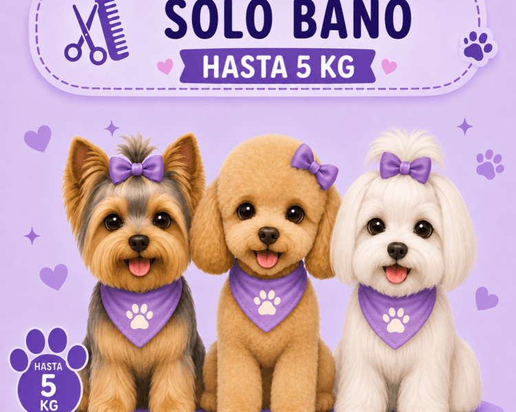 Solo baño hasta 5 kg