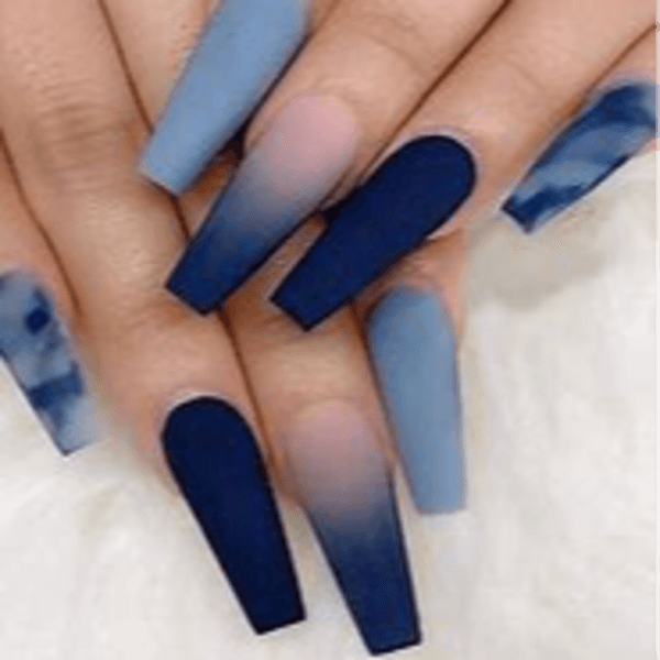 Extensión de Uñas Acrílicas o Gel Extra Largas (Diseño en 2 Uñas )
