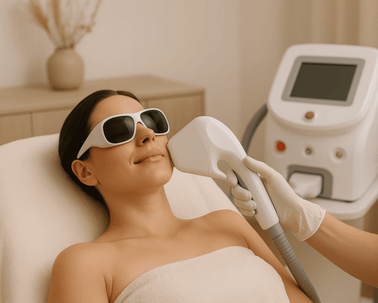 Luz pulsada facial manchas