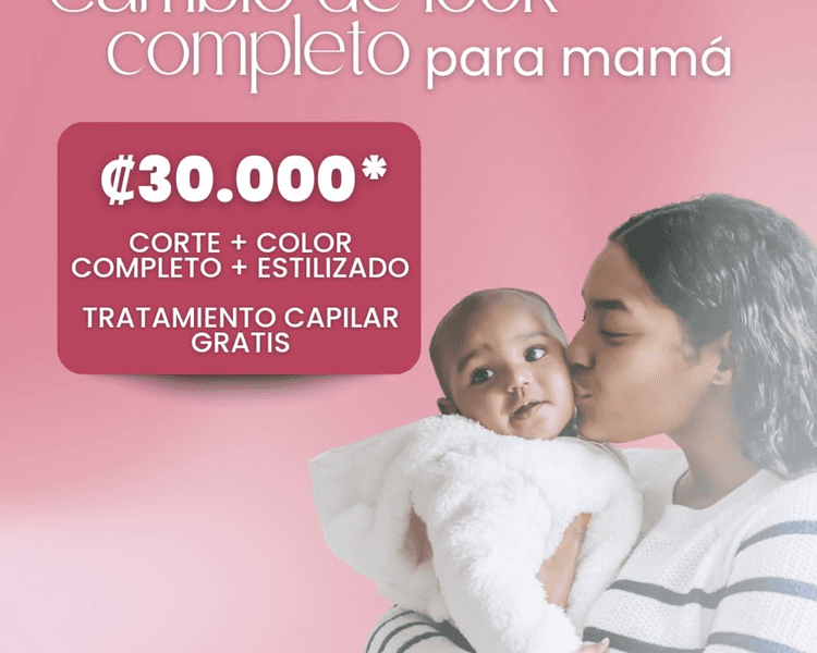 Cambio de look completo para mamá (corte+color completo +estilizado ) regalía tratamiento capilar gratis
