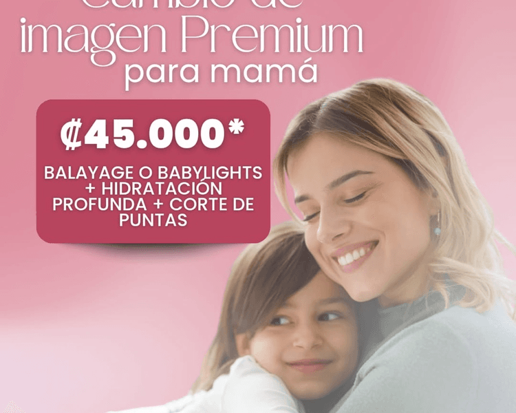 Cambio de imagen Premium ( Balayage o BabyLights + Hidratación profunda + corte de puntas )