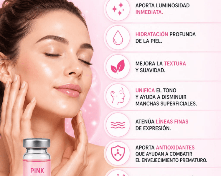 Pink glow + limpieza facial