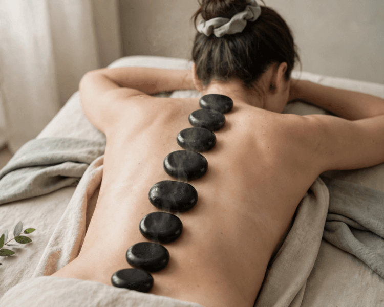 Masaje con Piedras Calientes