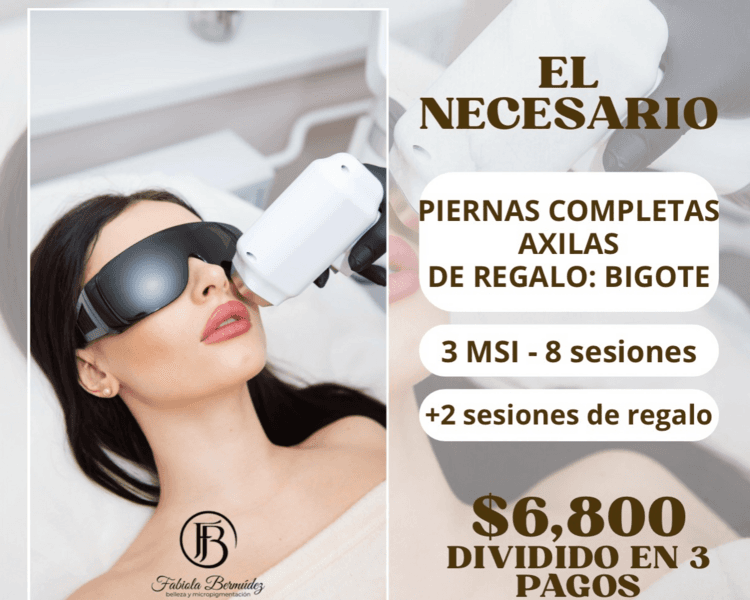 PIERNAS COMPLETAS + AXILAS + (BIGOTE DE REGALO)