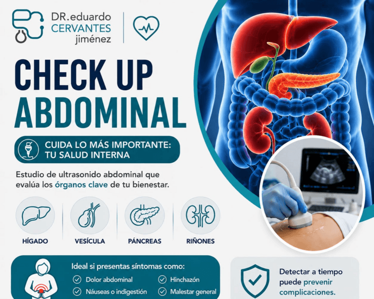 CHECK UP ABDOMINAL SUPERIOR (VESICULA, HIGADO, PANCREAS Y RIÑONES)