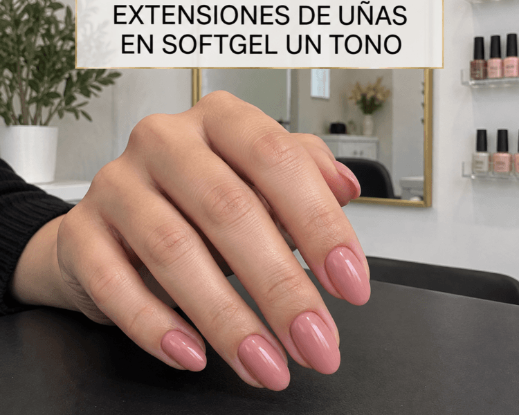 Extensiones de uñas en softgel un tono