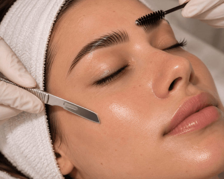 dermaplaning + laminado