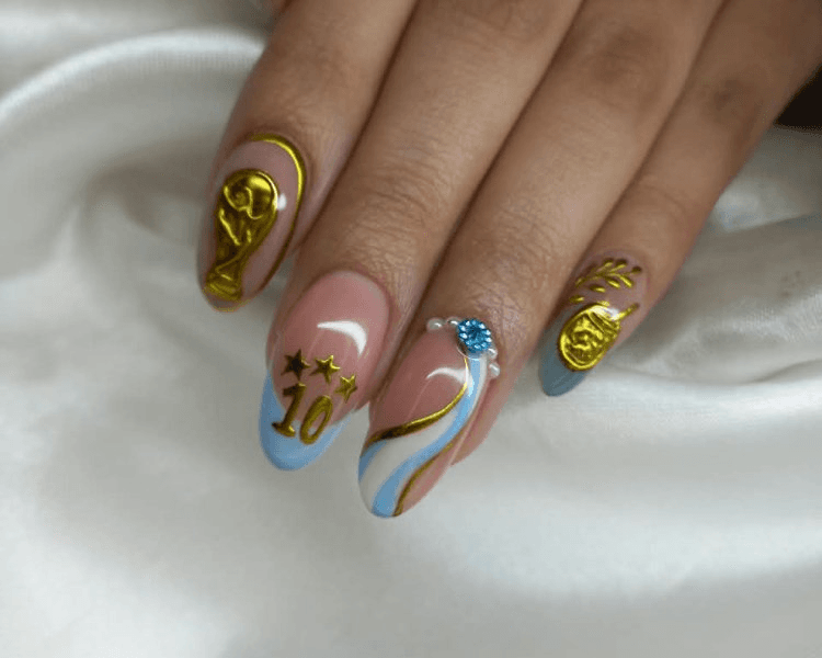 Esculpidas en Polygel + Esmaltado y diseño (hasta 10 uñas) hasta largo n3