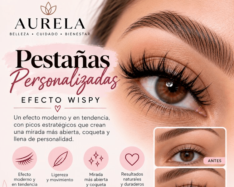 Pestañas Personalizada Efecto Wispy