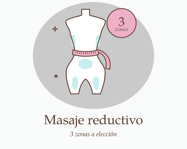 Masaje Reductivo en 3 Zonas · Sesión individual