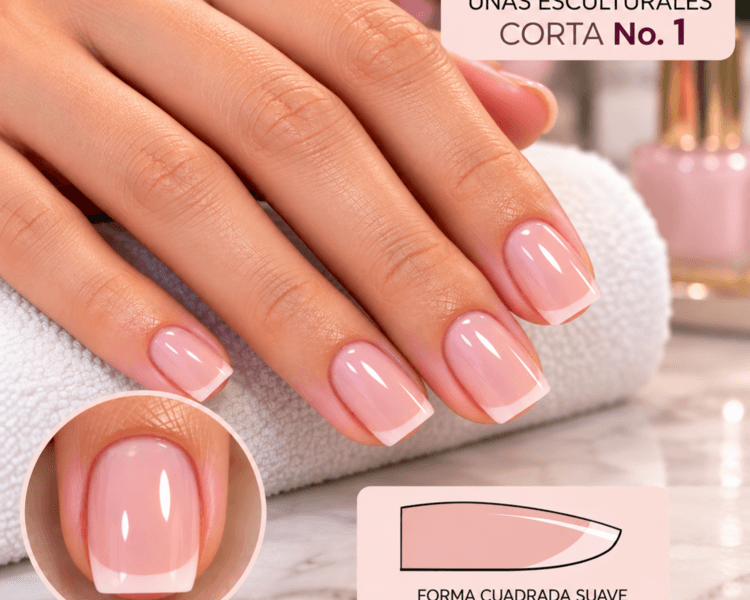 uñas esculturales acrilico o poligel corta 1 y 2