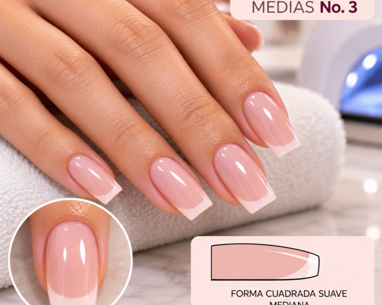 Uñas esculturales acrilico o poligel media 3, 4 y 5