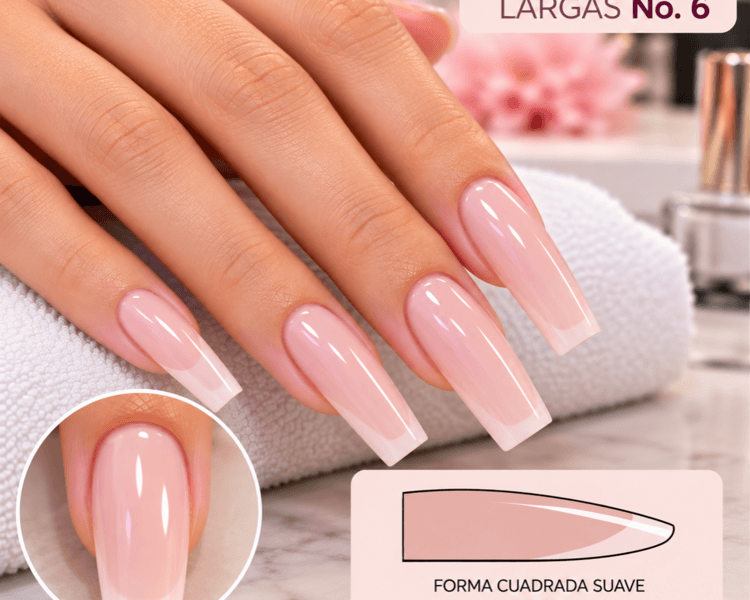 Uñas esculturales larga 6 y 7