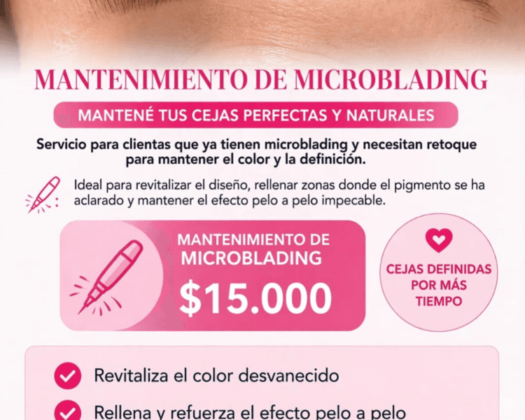 MANTENIMIENTO DE CEJAS CON MICROPIGMENTACIÓN