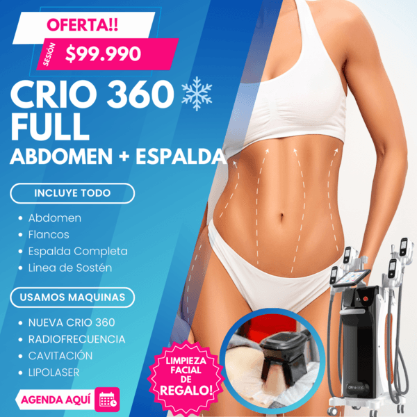 CRIO 360 FULL Abdomen - Promoción (Retoque ó Nueva Sesión) - BLACK FRIDAY PROMO