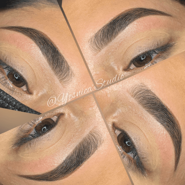 Epilación de cejas con cera más pigmento