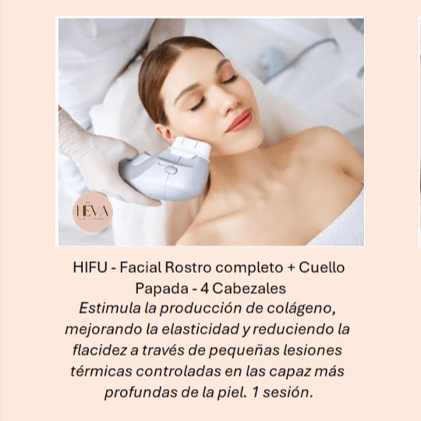 HIFU Facial completo+Cuello Papada 4 Cabezales