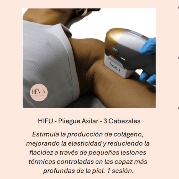 HIFU Pliege Axilar 3 Cabezales